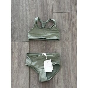 Zimmermann Kids Waverly Racer Bikini Mint Green Size 4 NWT‎ MSRP $110